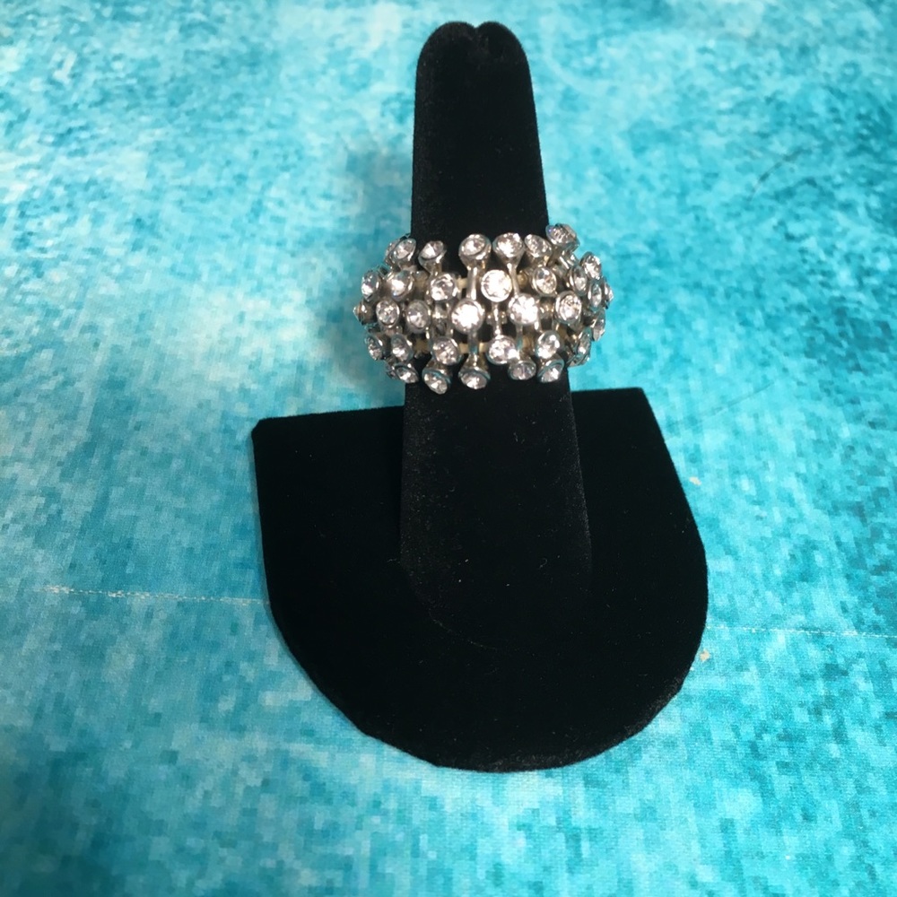 Multiple Crystal Contemporary Stretch Ring - image 1